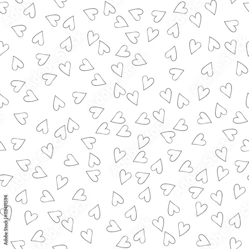 Seamless pattern with hearts for web, print, wallpaper, fashion fabric, textile design, background invitation card or holiday decor