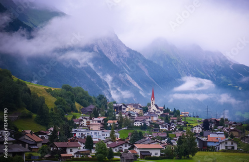 View of Saint Anton am Arlberg in Austria photo