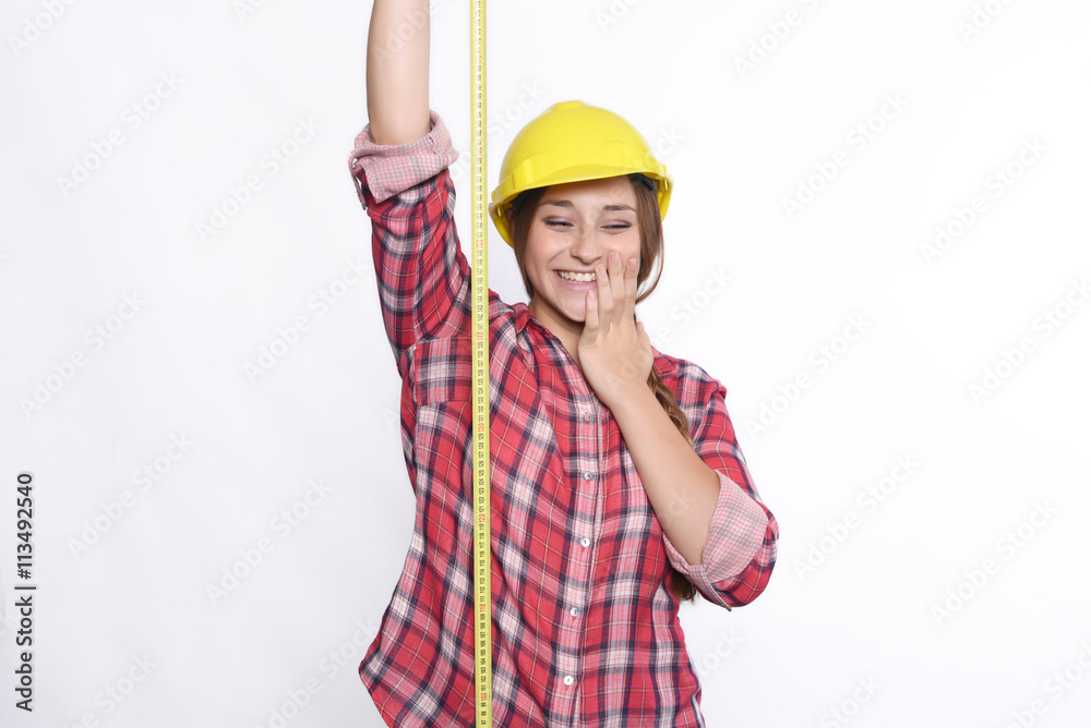 Woman construction worker