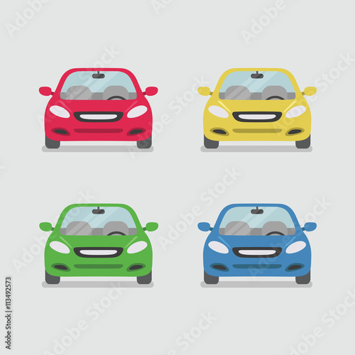 Car front view vector