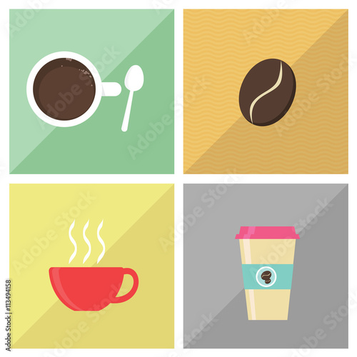 coffee illustration design elements vintage vector eps10