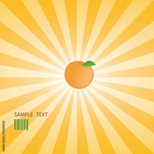 Sun ray star burst background with orange example . Vector EPS10