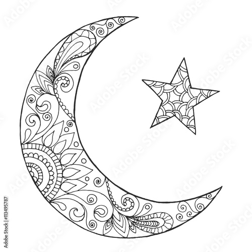 Ramadan Kareem half moon
