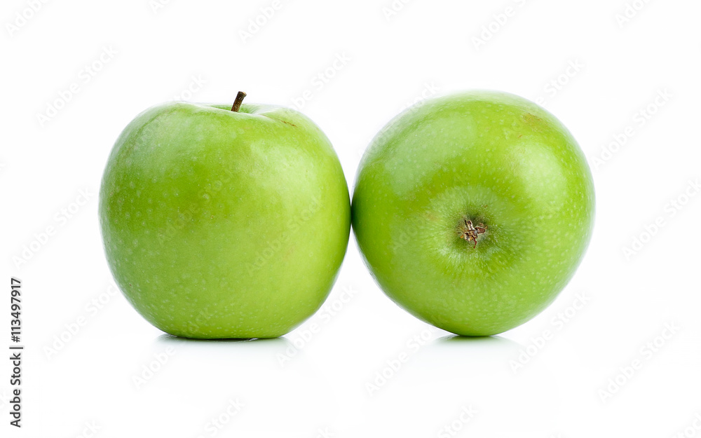 Green apple isolated on white Green apple isolated on white