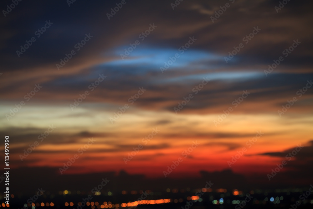abstract blurred evening night city background