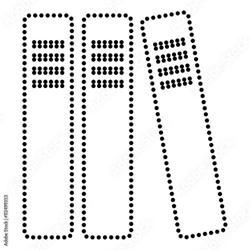 Row of binders, office folders icon