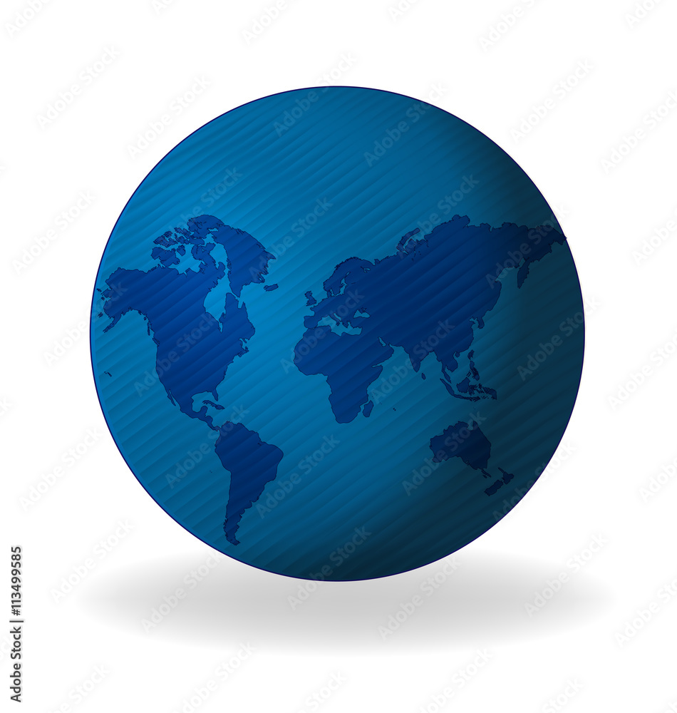 Blue map world logo Blue map world logo