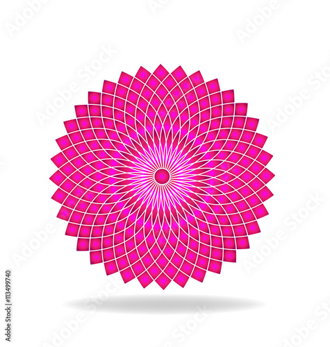 Abstract pink flower pattern logo