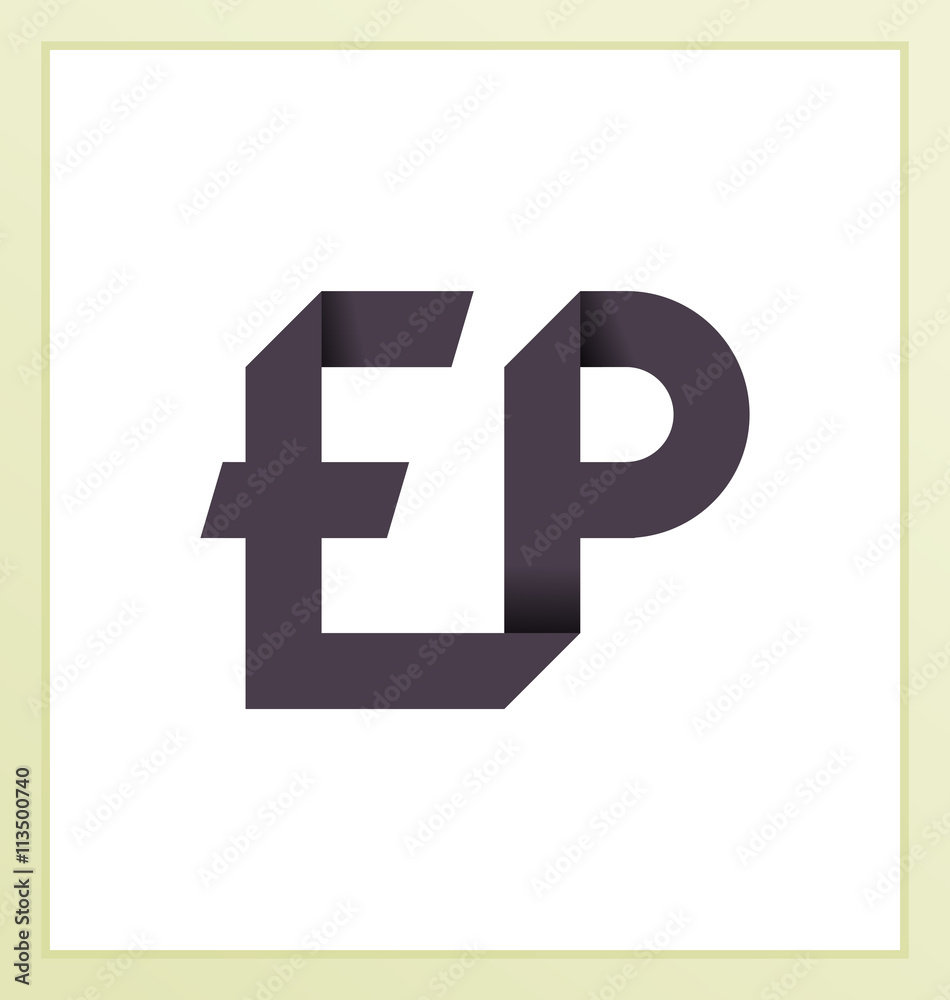 EP Two letter composition for initial, logo or signature. EP Two letter composition for initial, logo or signature.