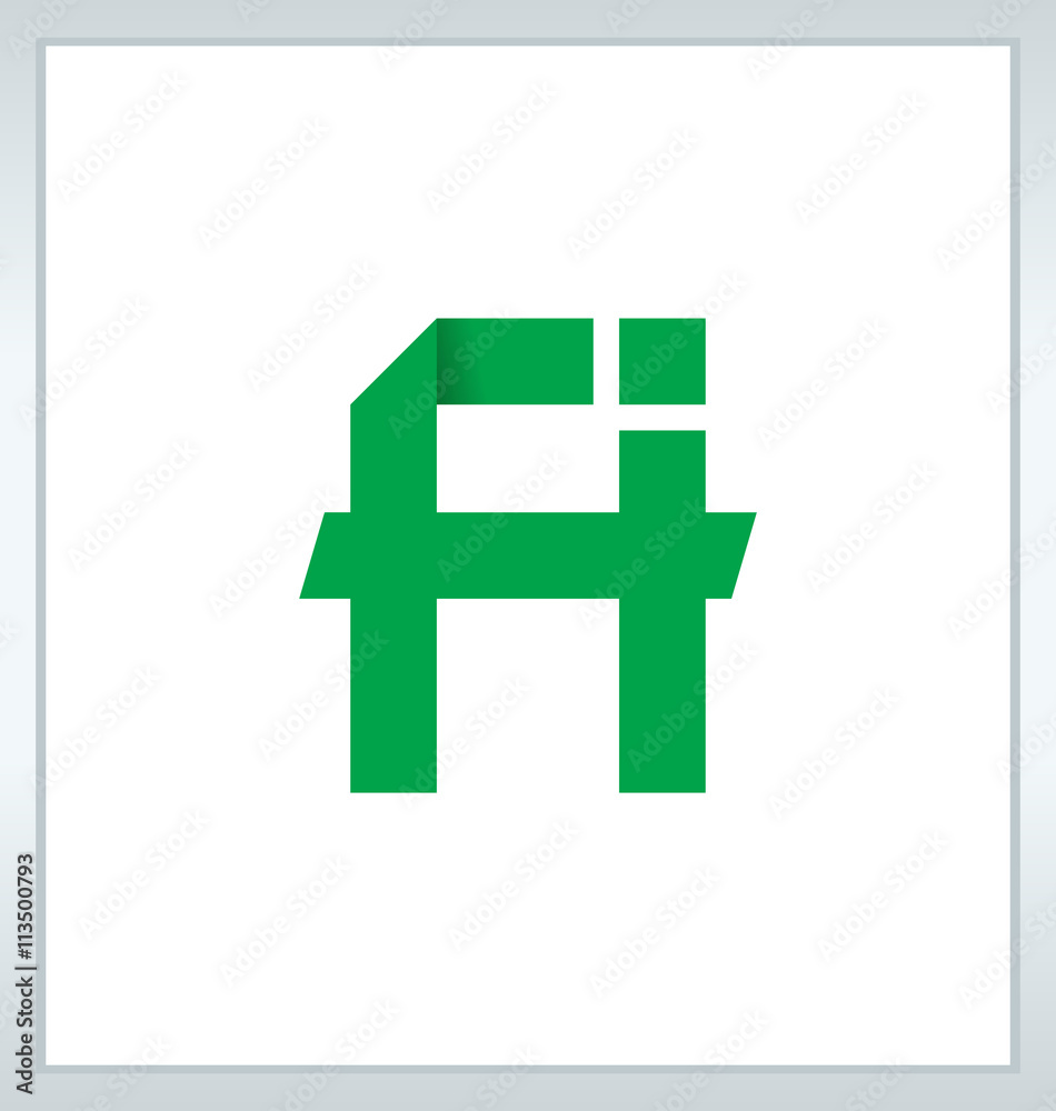 Fototapeta premium FI Two letter composition for initial, logo or signature.