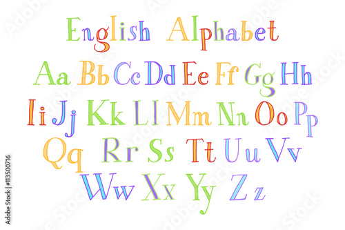 Retro alphabet font.