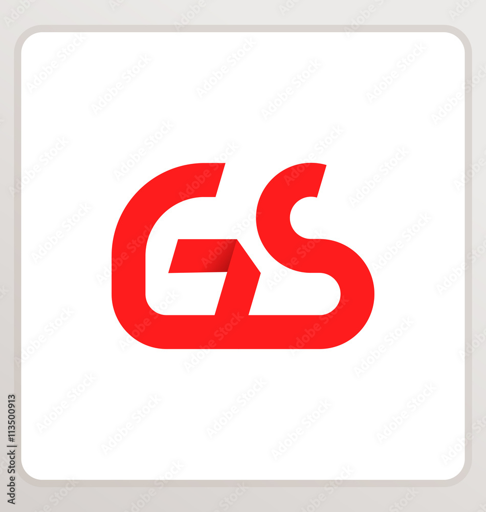 GS Two letter composition for initial, logo or signature. GS Two letter composition for initial, logo or signature.