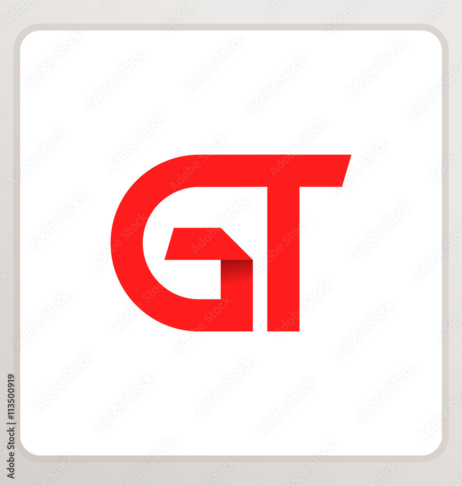 GT Two letter composition for initial, logo or signature. GT Two letter composition for initial, logo or signature.