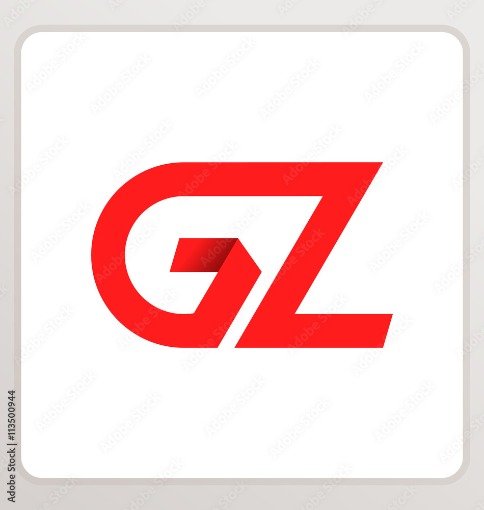 GZ Two letter composition for initial, logo or signature. GZ Two letter composition for initial, logo or signature.