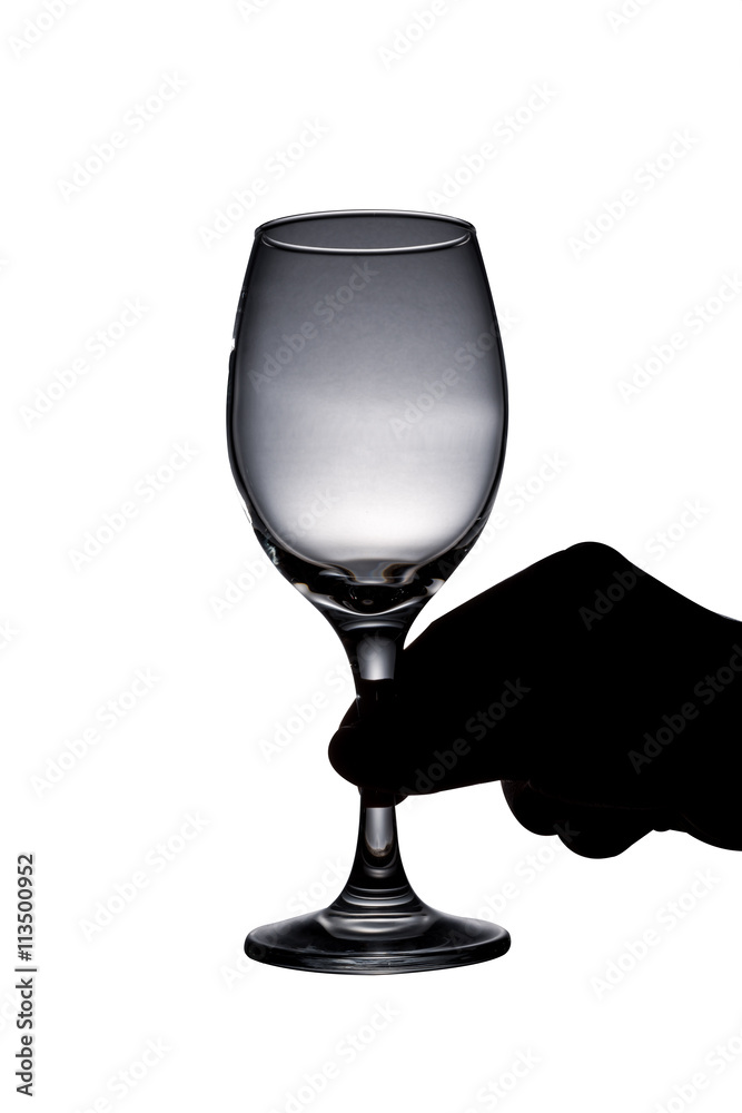 Hand holding glass of wine Hand holding glass of wine