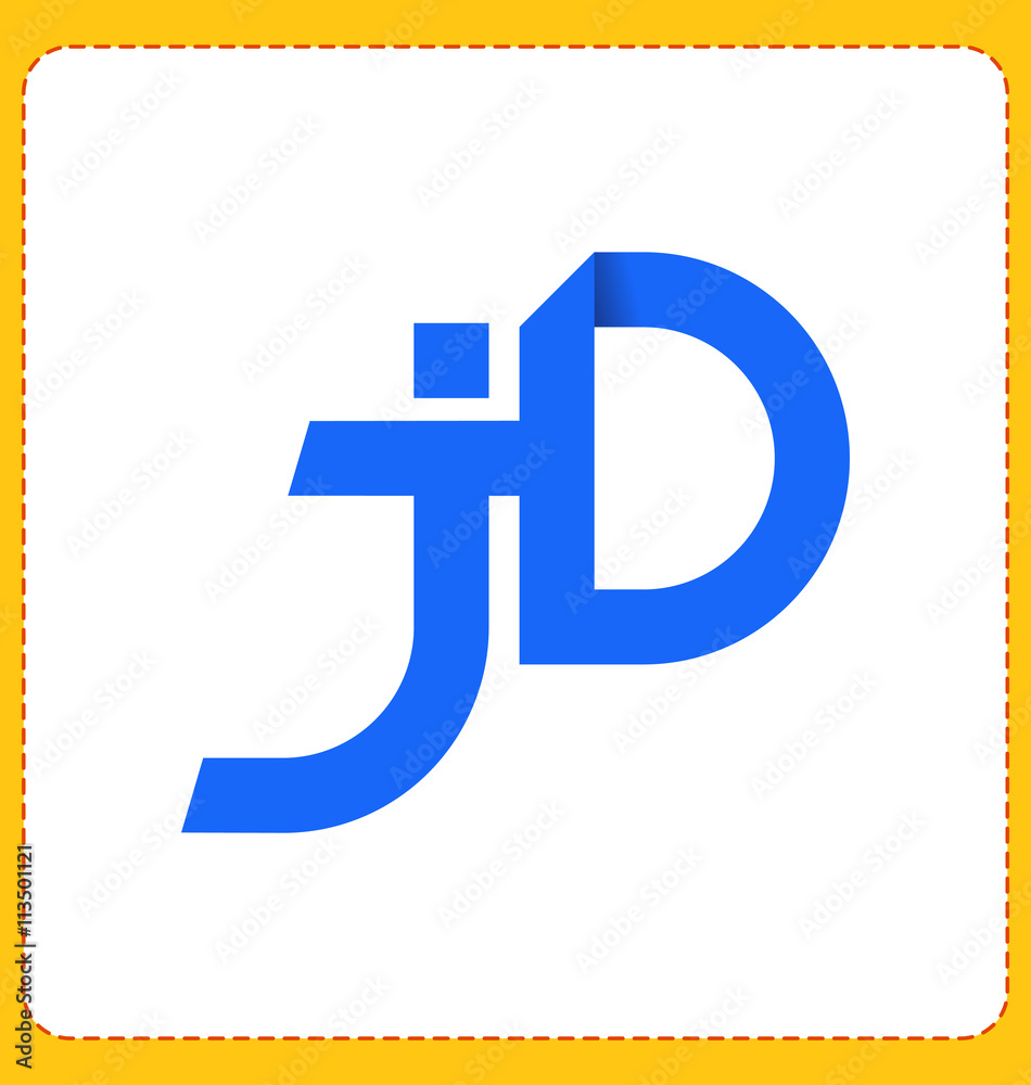 JD Two letter composition for initial, logo or signature. JD Two letter composition for initial, logo or signature.