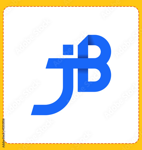 JB Two letter composition for initial, logo or signature.