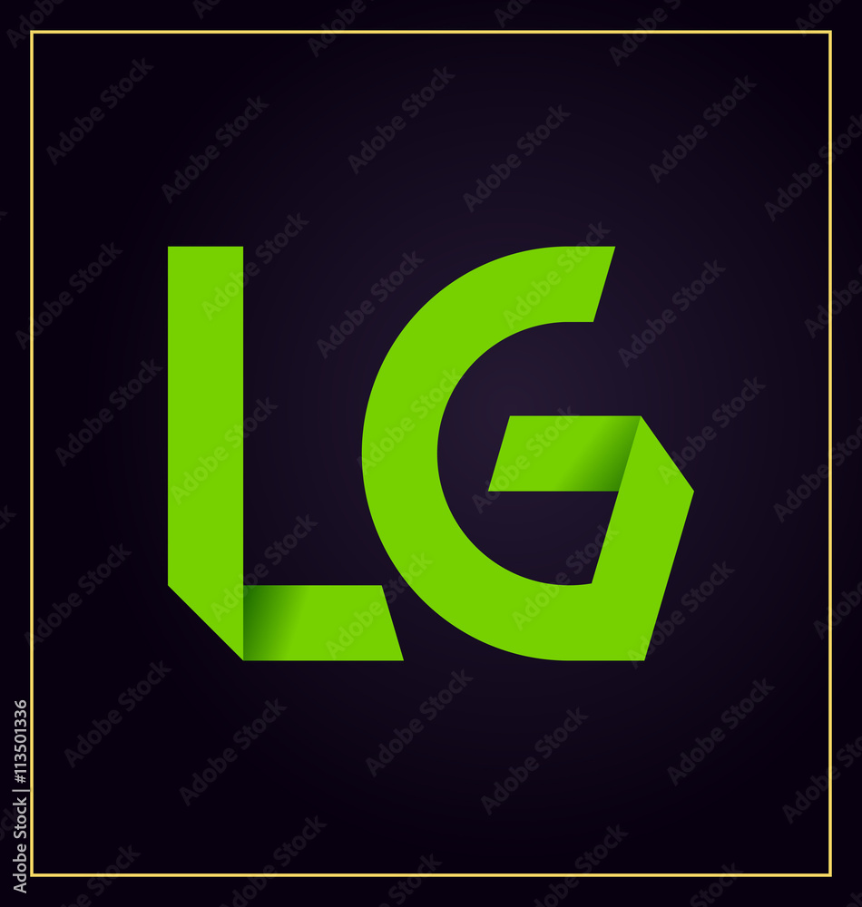LG Two letter composition for initial, logo or signature. LG Two letter composition for initial, logo or signature.
