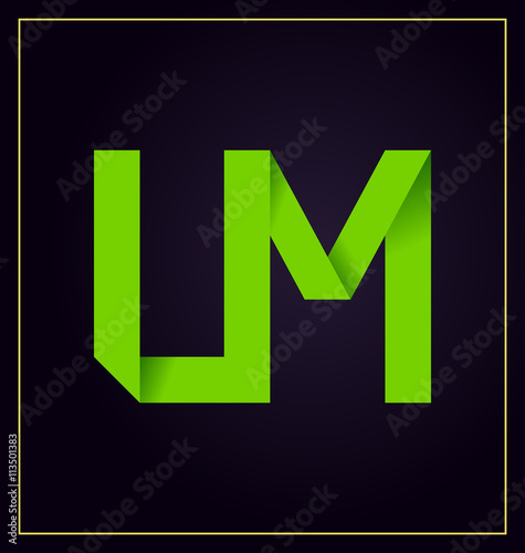 LM Two letter composition for initial, logo or signature.