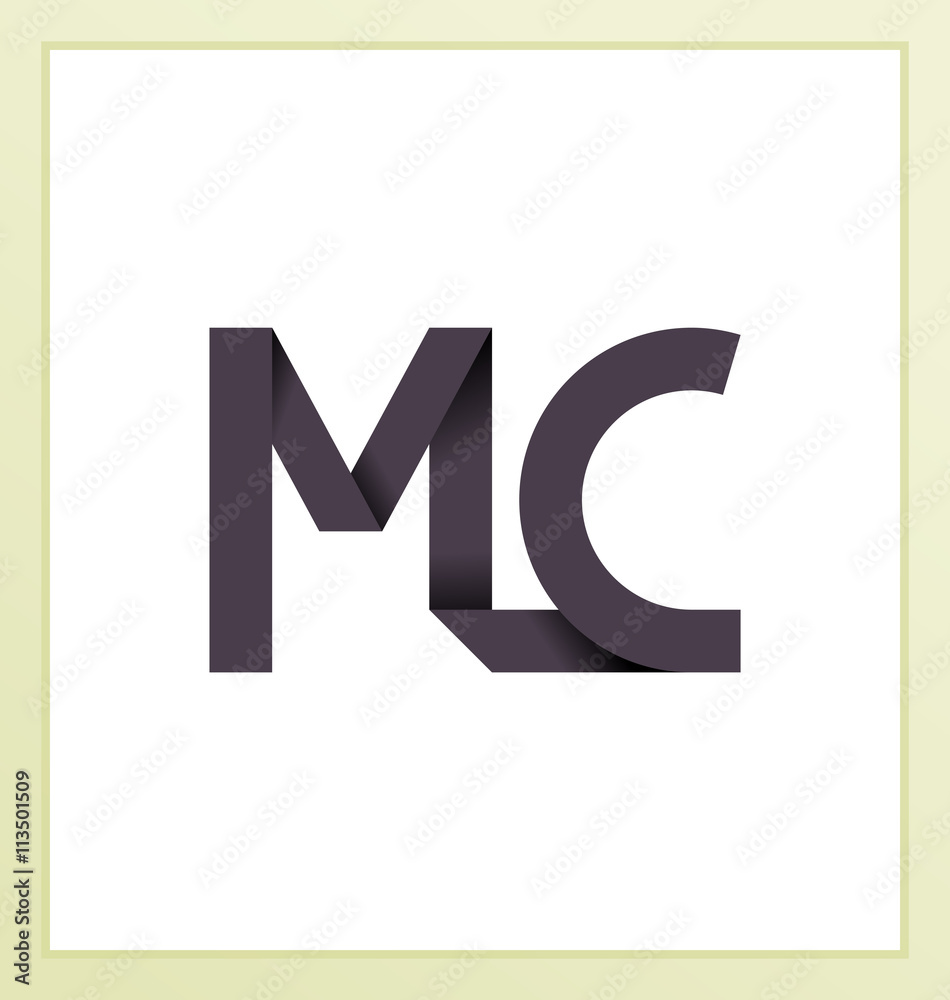 MC Two letter composition for initial, logo or signature. MC Two letter composition for initial, logo or signature.