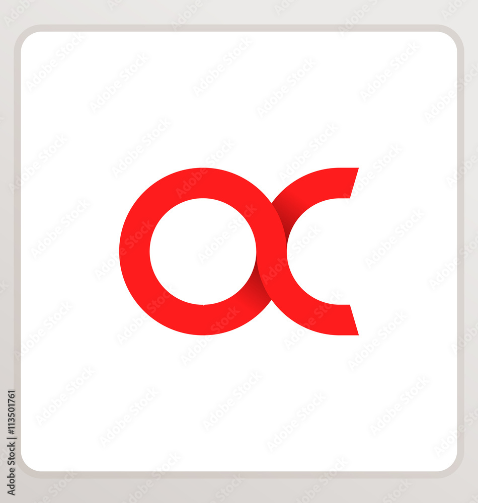 OC Two letter composition for initial, logo or signature. OC Two letter composition for initial, logo or signature.