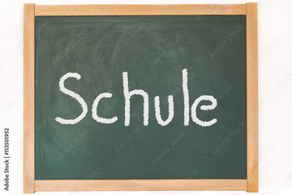 Obraz premium das Wort Schule steht auf einer Tafel