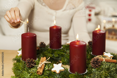 Kindle first candle on the fourth Advent