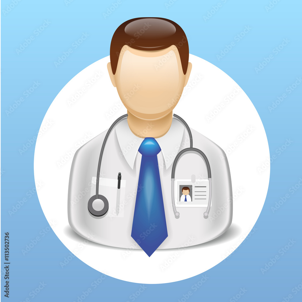vector medical icons with doctor character vector medical icons with doctor character