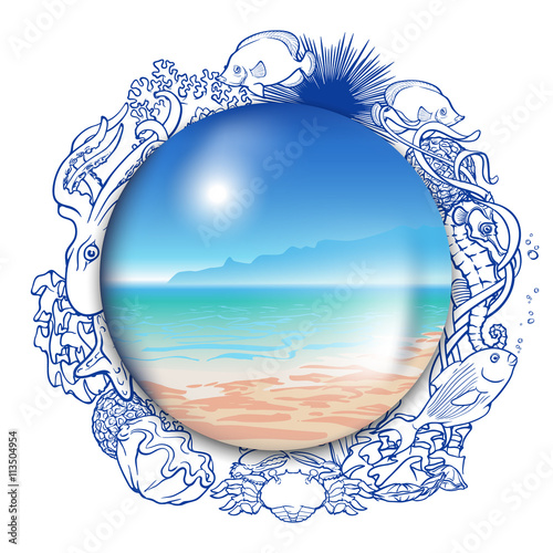 Simmer memories glass globe framed