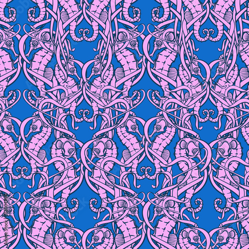 Seahorses Pattern 3 colors