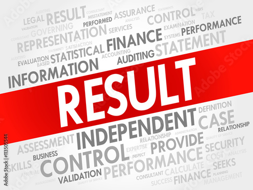 RESULT word cloud collage, business concept background
