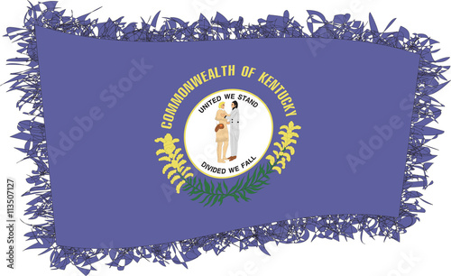 Flag of Kentucky. Vector illustration of a stylized flag.