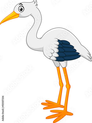 Cute stork cartoon