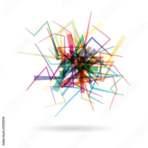 Vector abstract scribble of a colored iron wire clew