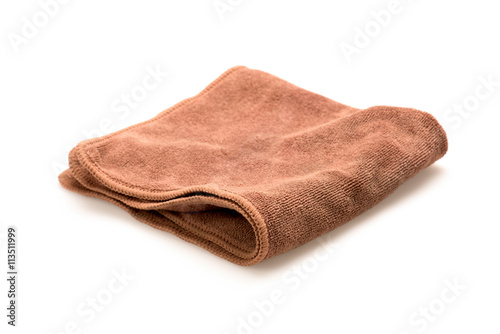 brown rag for cleaning isolated on white background