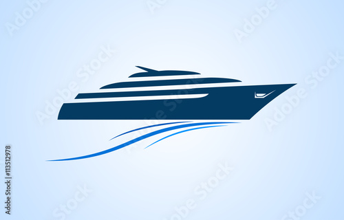 Speed boat Vector logo template