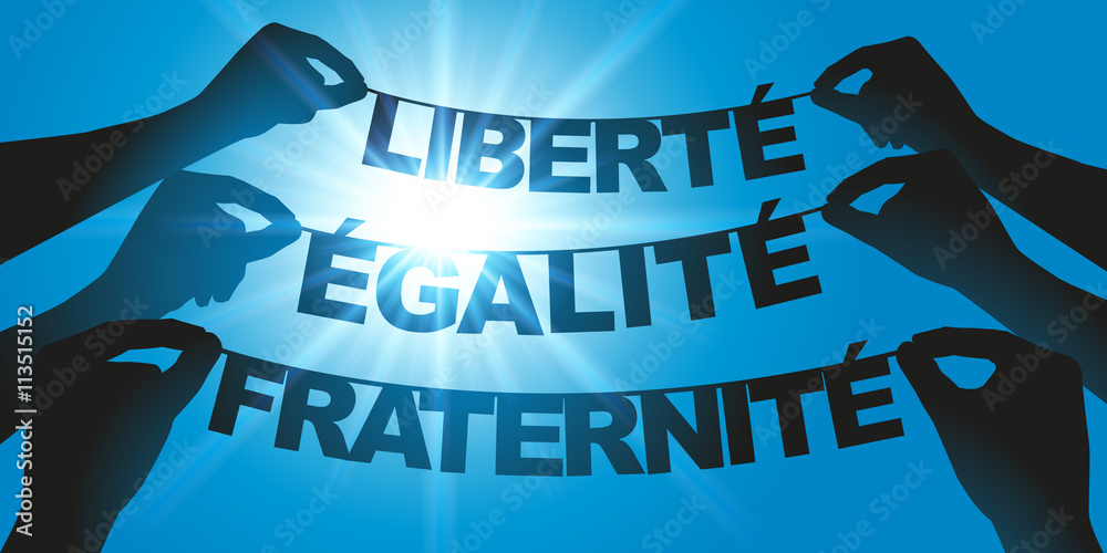 Signification De La Devise Liberté égalité Fraternité Liberté égalité fraternité - Devise - France Stock Vector | Adobe Stock