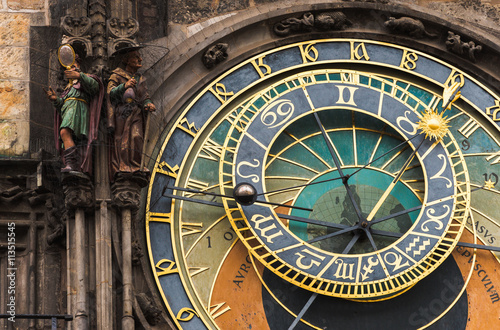 Astronomical Clock Orloj in the Old Square of Prague. Czech Republic