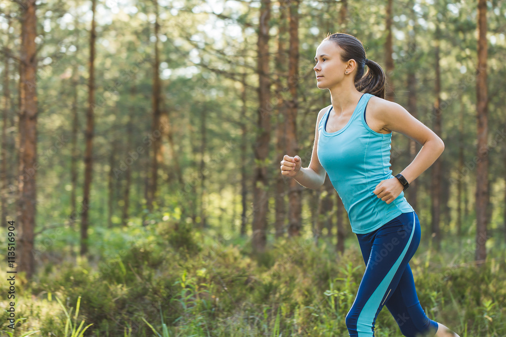 Woman fitness jogging workout in nature, wellness concept. Woman fitness jogging workout in nature, wellness concept.