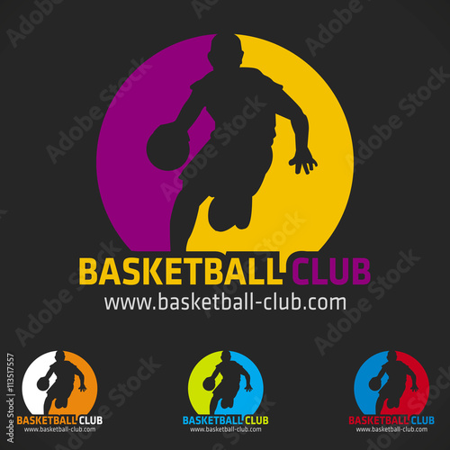 logo basket basketball joueur club 