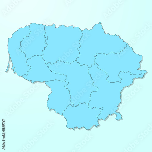 Lithuania blue map on degraded background vector