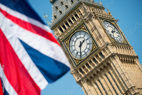 UK Icons - Union Jack & Big Ben photo