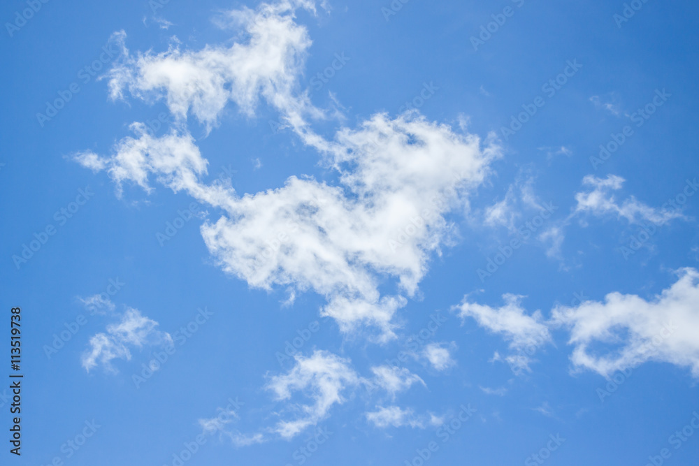 Blue sky, white clouds. Blue sky, white clouds.