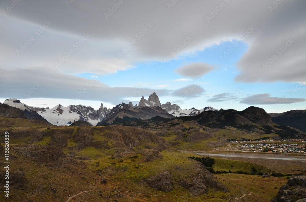 el Chalten from eagle's point of view