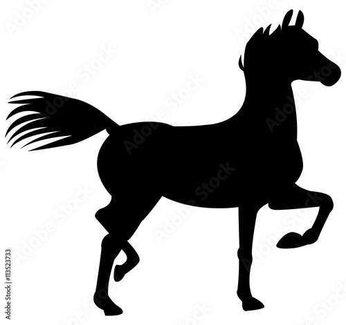 black horse silhouette