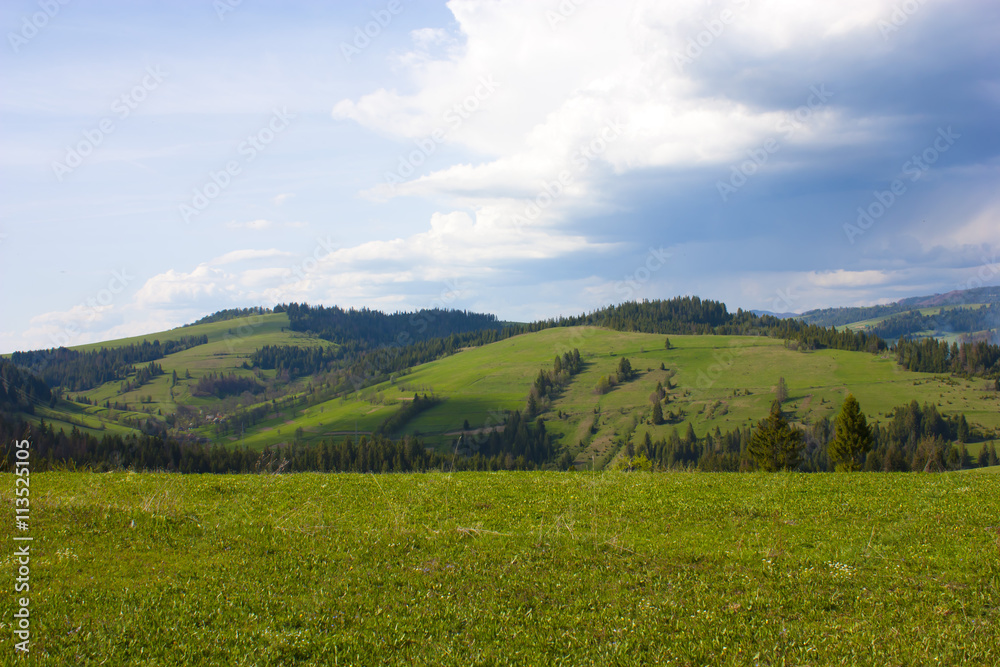 Hills in western Ukraine