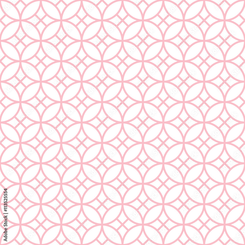 Retro Seamless Circle/Lines Pattern Rose Retro Seamless Circle/Lines Pattern Rose