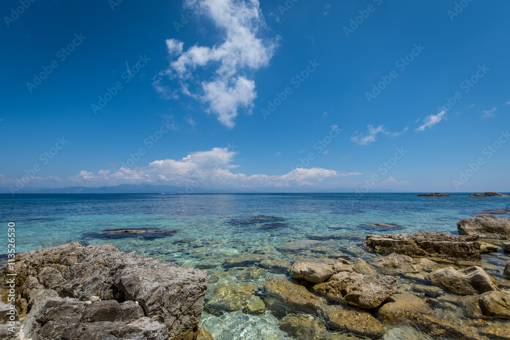 The sea in Antipaxos, Greece