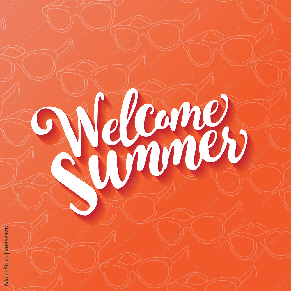 Welcome summer design. EPS 10 vector.