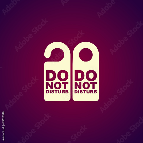 Do Not Disturb Sign. Vector illustration